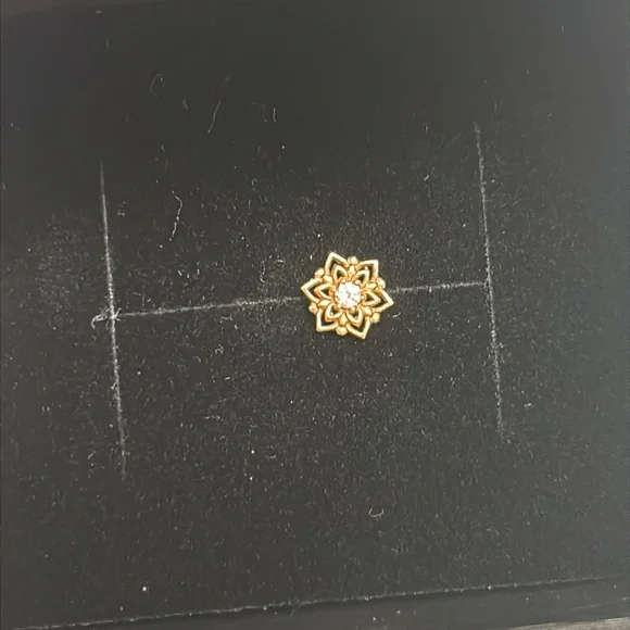 Buddha Jewelry Gold MANDALA - CZ - THREADLESS END - Picture 4 of 4